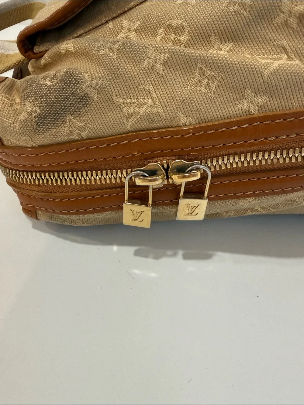 Louis Vuitton Mini Monogram Sac Mary Kate Satchel Top Handle Bag *Stains*